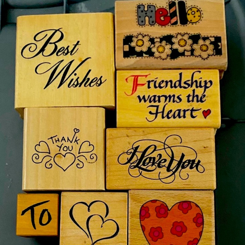 Rubber stamps, friendships, sayings